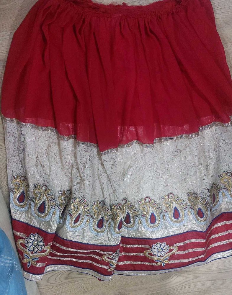 Red &amp; golden lehenga set