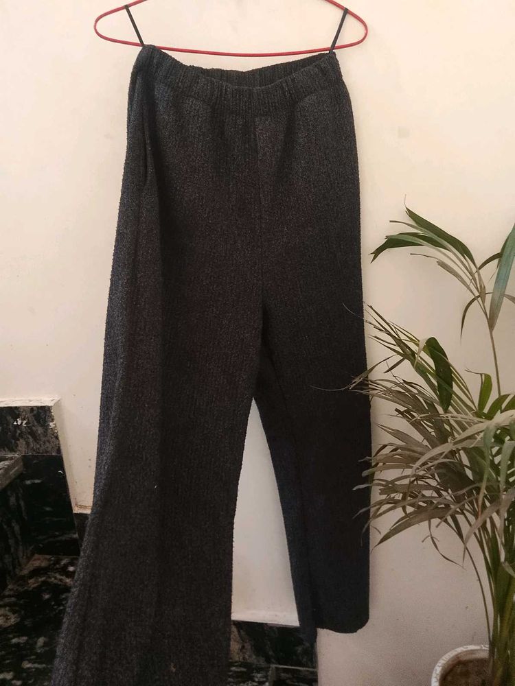 Stylish Textured Wide-Leg Pants
