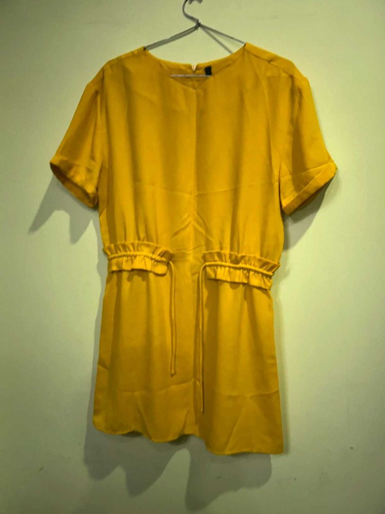 Stylish Yellow A-line Dress