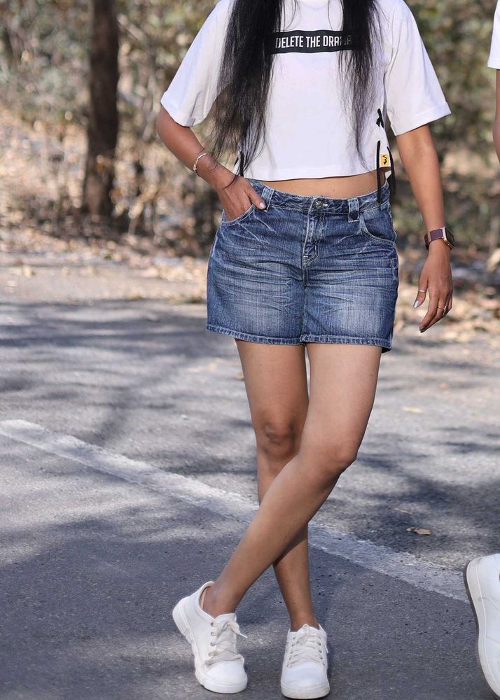 Stylish Blue Denim Shorts