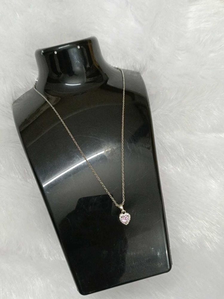 Heart Pendant Necklace pink 🩷