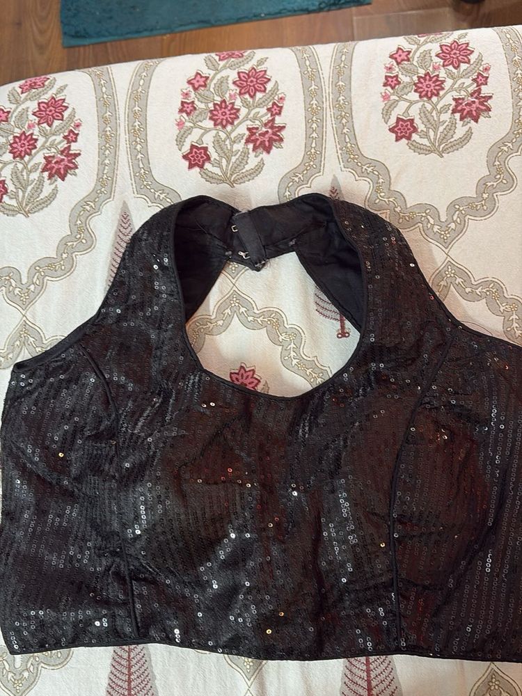 Sparkling Black Sequin Blouse size 36-40