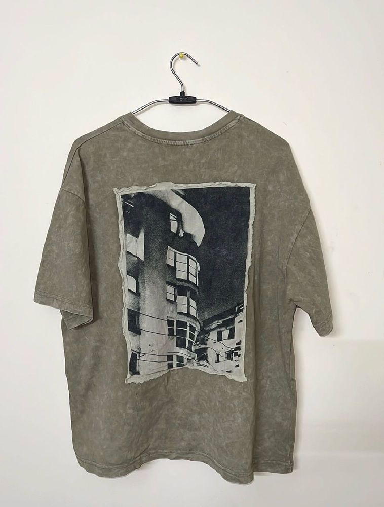 Zara graphic patch Tshirt