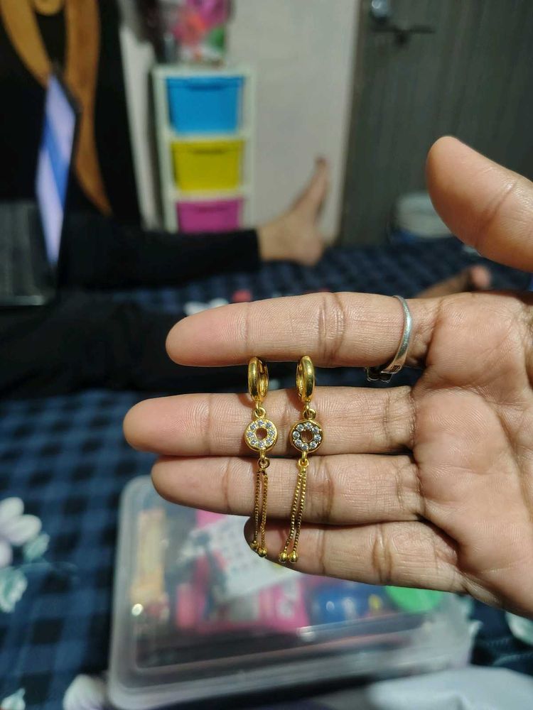 Elegant Gold Dangle Earrings