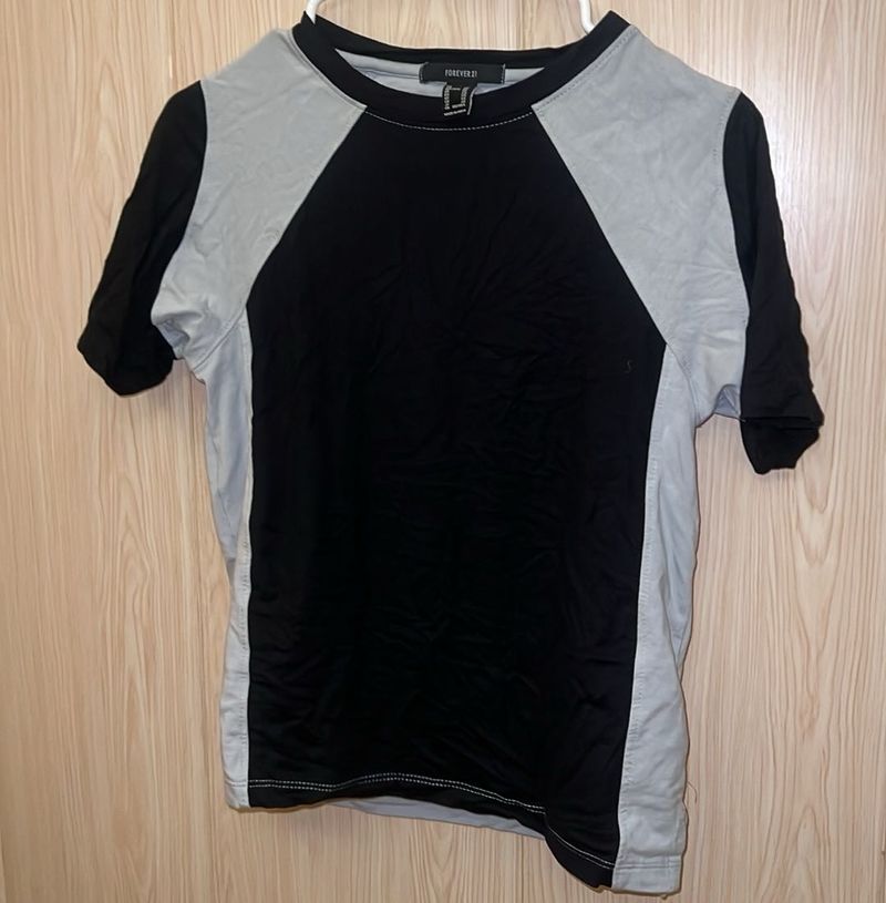 Forever 21 Back-Cut Colorblock T-Shirt