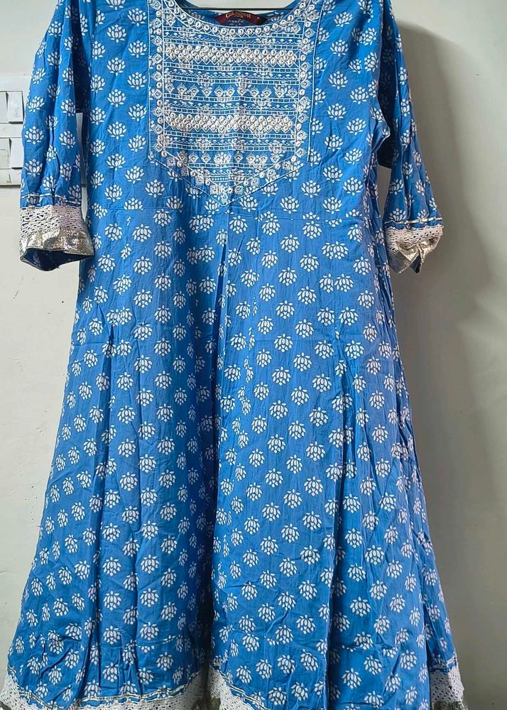 Blue Printed Kurta