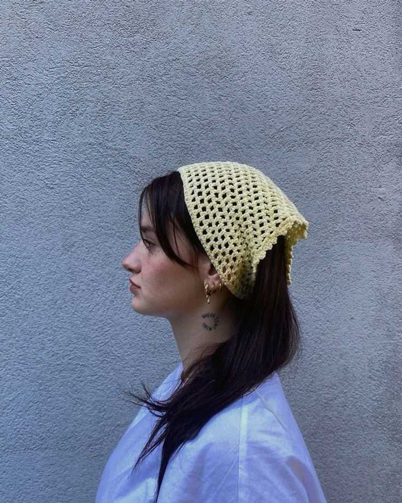 Crocheted Head Scarf Bandana