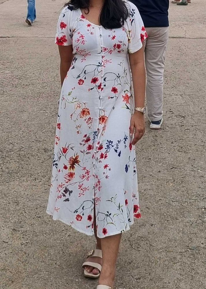 Floral Print Midi Dress