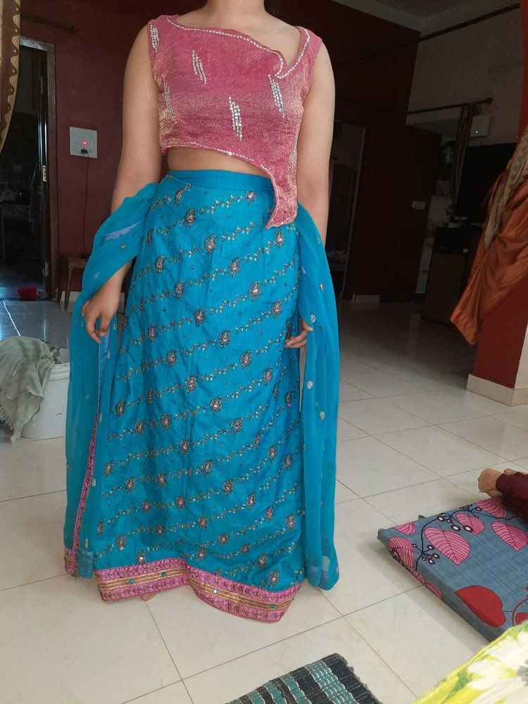Beautiful Teal Lehenga Choli