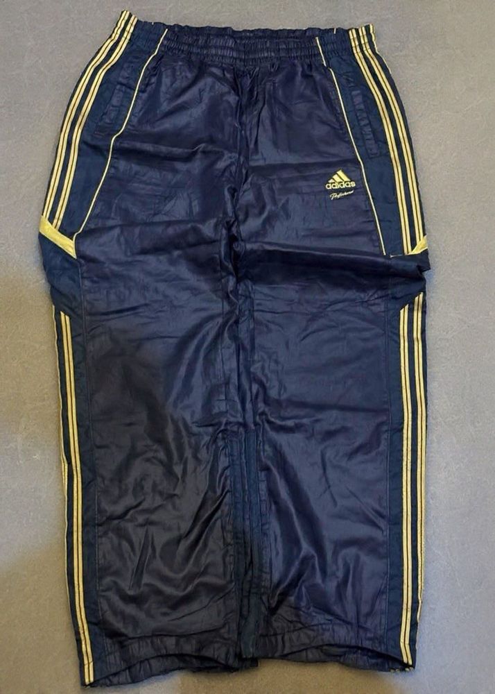 Vintage Adidas Climaproof Track Pants – Navy/Gold,