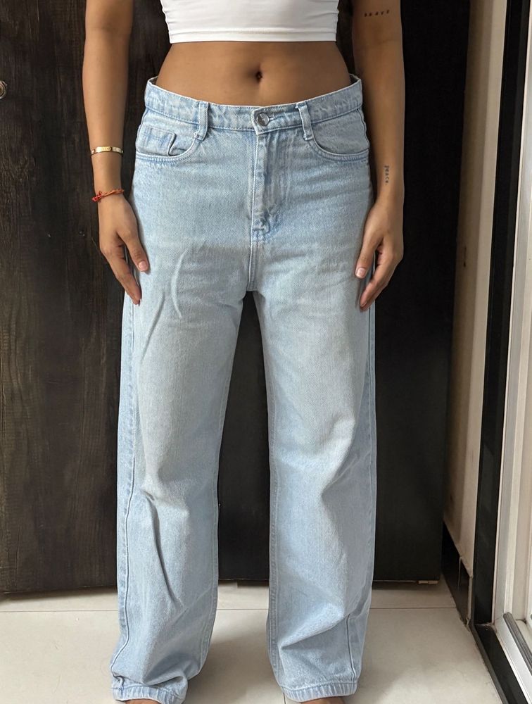Light Wash Wide Leg Jeans