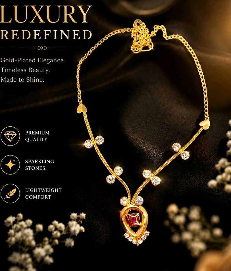 Gold-Plated Elegance Necklace new