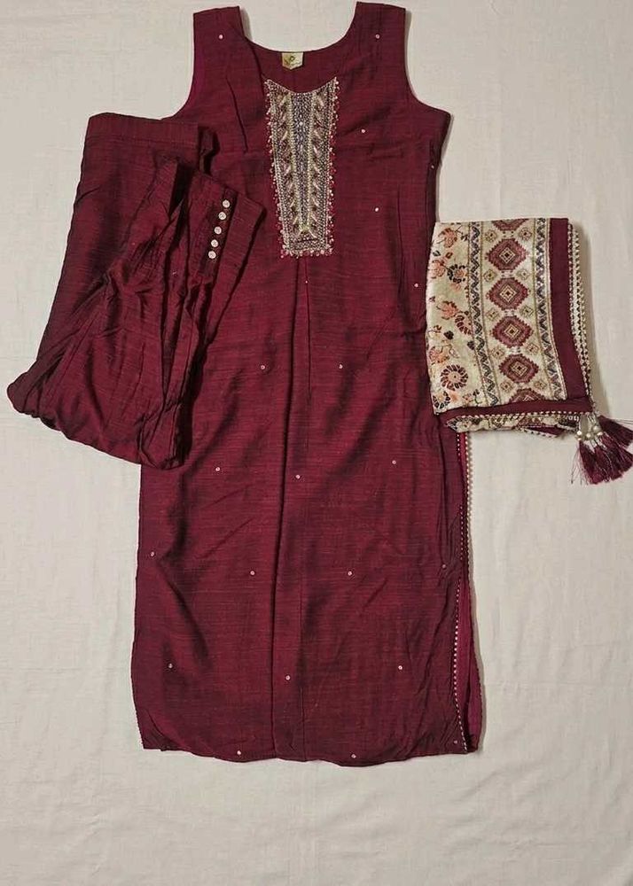 Maroon suit set