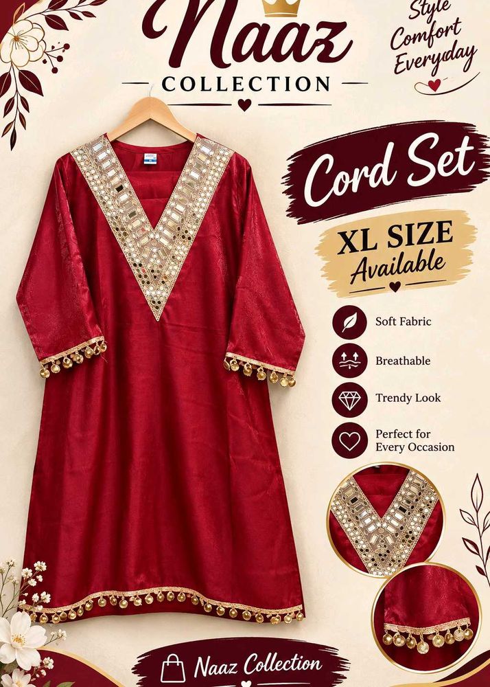 Elegant Red Cord Set