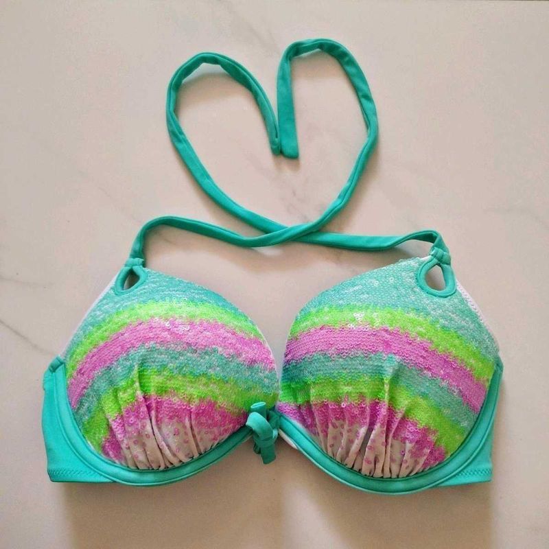 Sparkly Rainbow Bikini Top