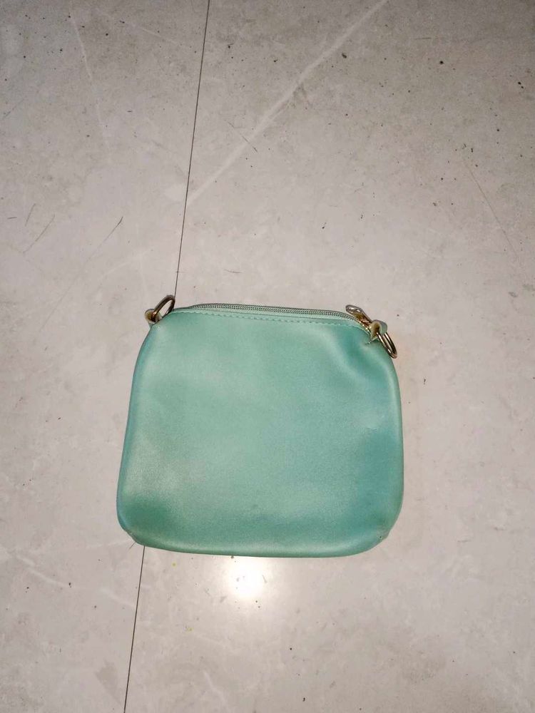 Turquoise Zippered Pouch
