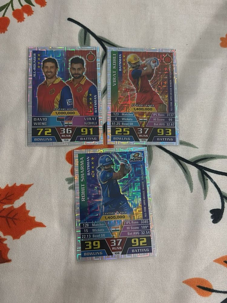 MINTS Virat Kohli-Rohit sharma 2016 silver cards