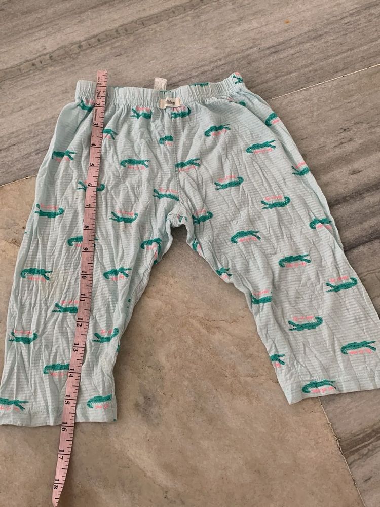 Cute Alligator Print Baby Pants