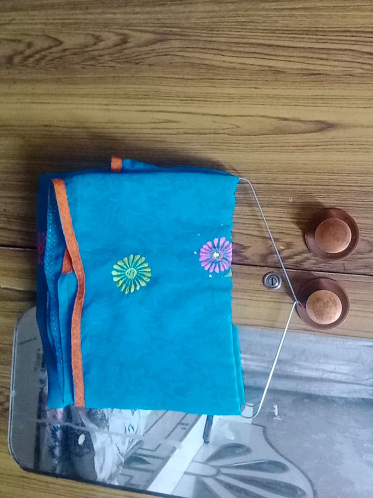 embroidery design saree with blouse