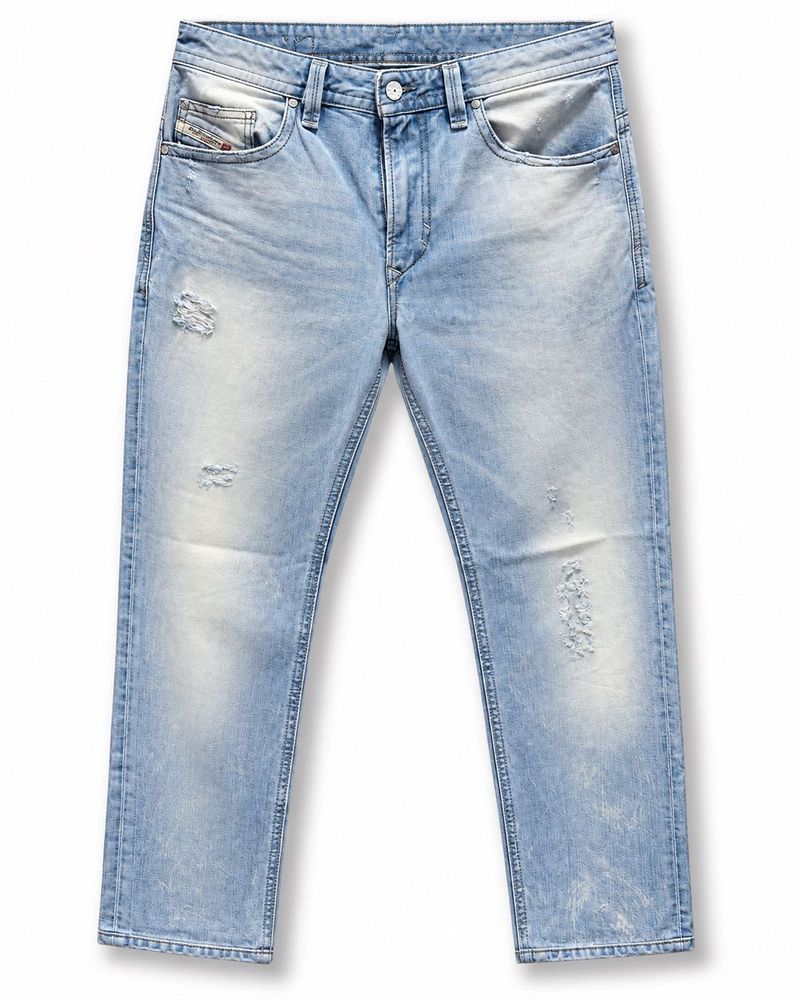 Diesel Thavar Slim Skinny Blue Distressed Jeans