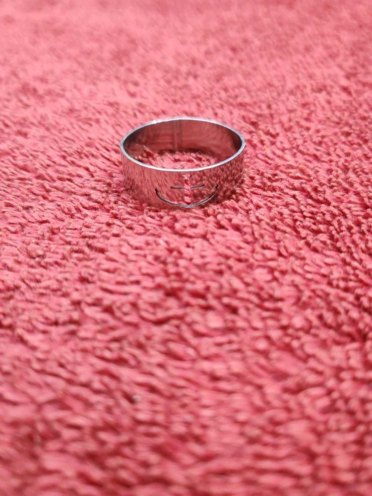 Silver Smiley Ring