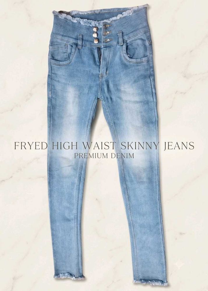 Light Wash High Waist Skinny Jeans