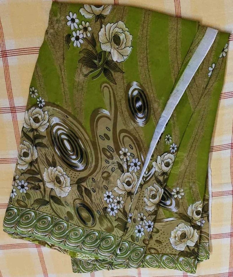 Beautiful Green Floral Saree