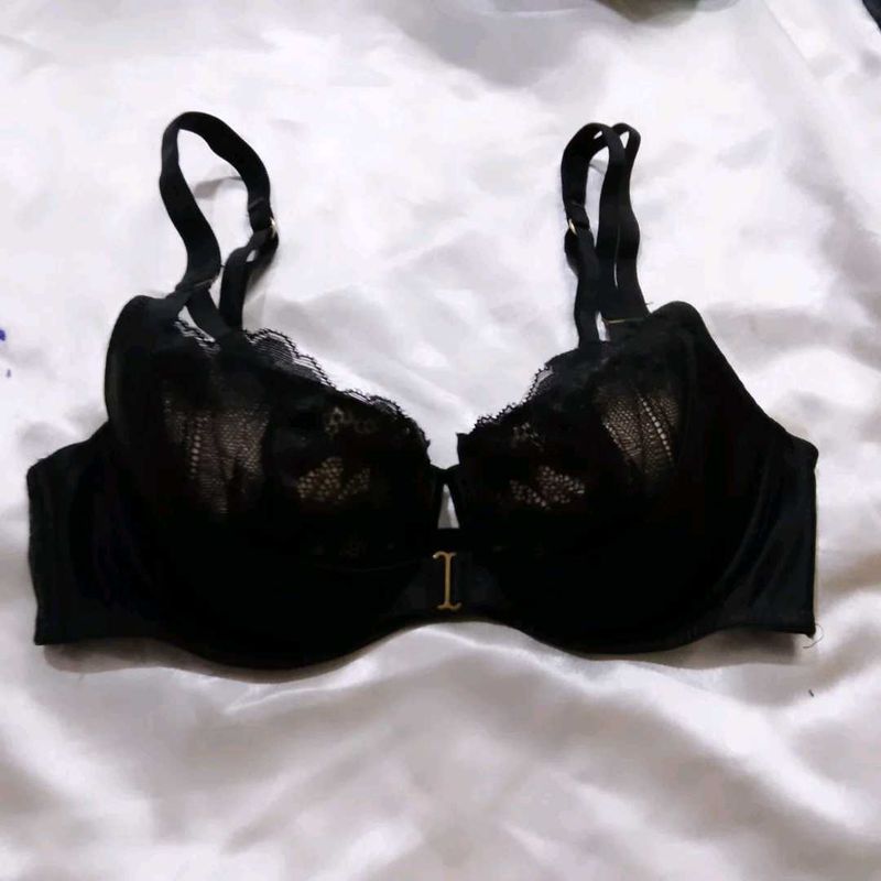 Black Lace Bra