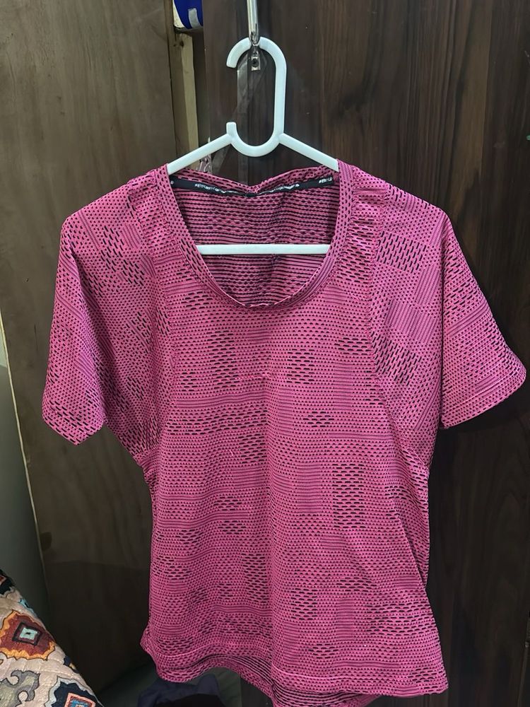 Women's Pink Athletic T-Shirt