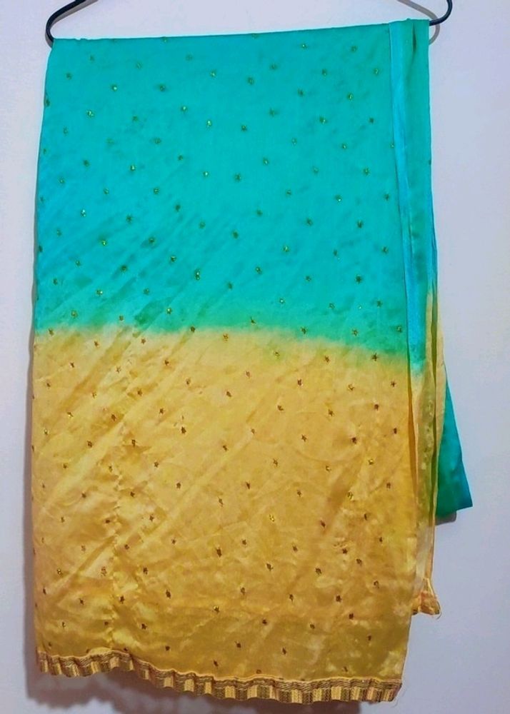Green Golden Shining Dupatta