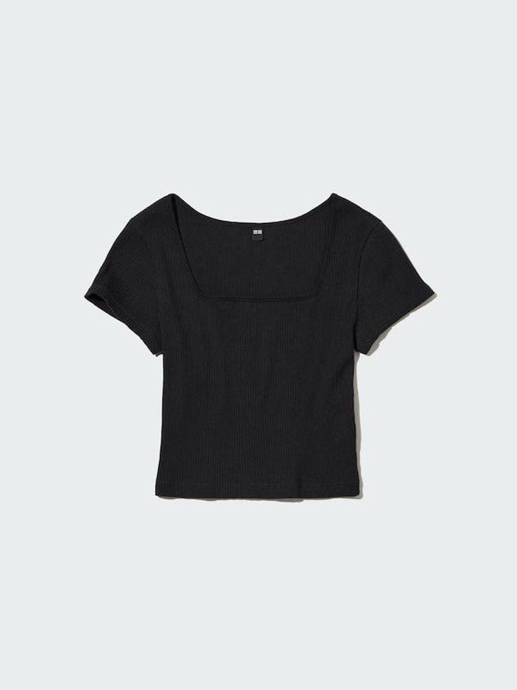 Uniqlo Ribbed Black Tank