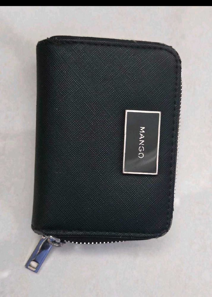 Mango Black Zip Around Wallet