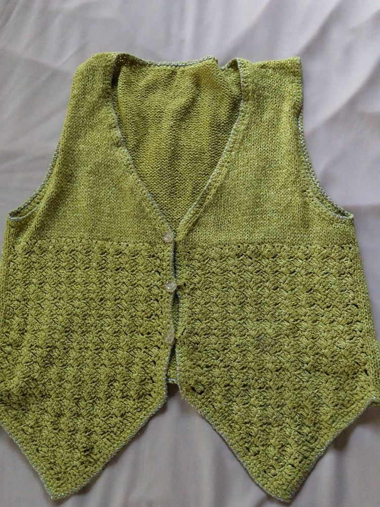 Lime Green Knit Vest