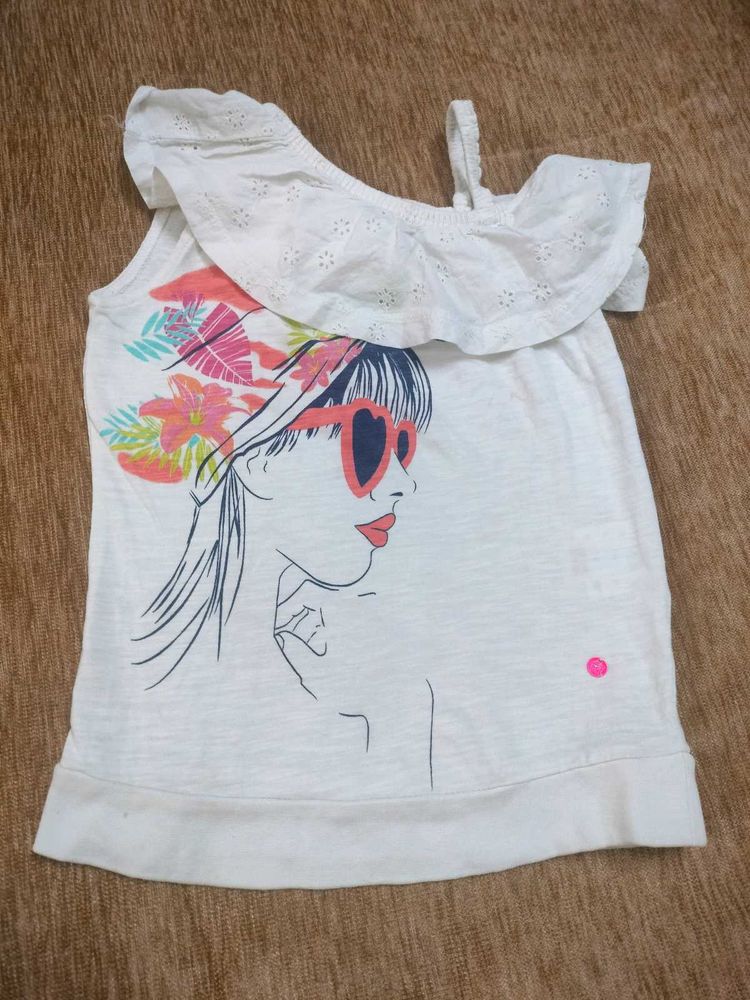 Cute Graphic Print Top