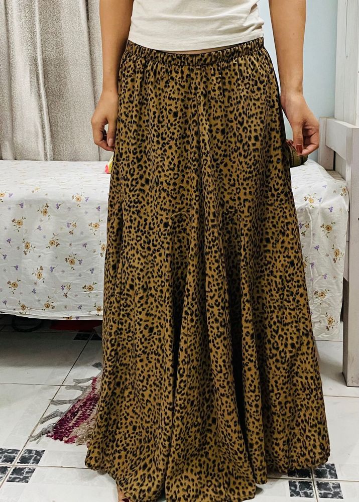Leopard Print Maxi Skirt
