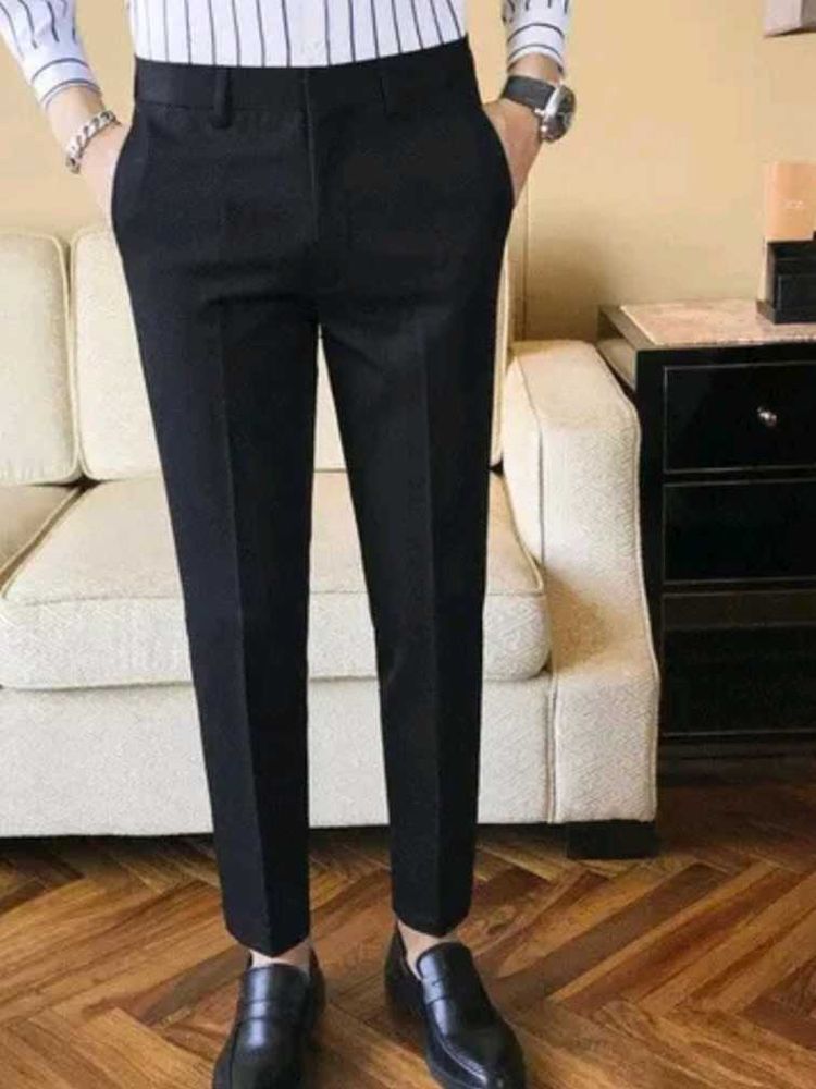Men's Black Slim Fit Dress Pants