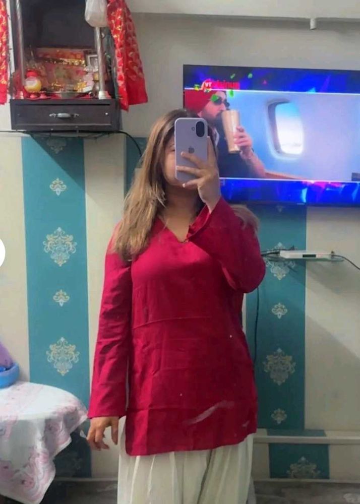 Vibrant red Kurta