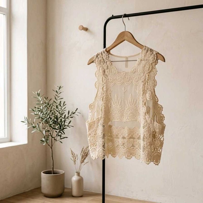 Boho Lace Sleeveless jacket