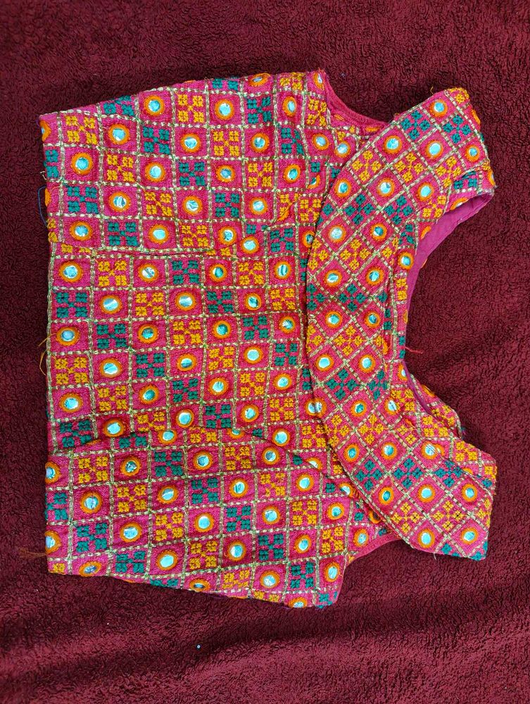 Embroidered Mirror Work Blouse