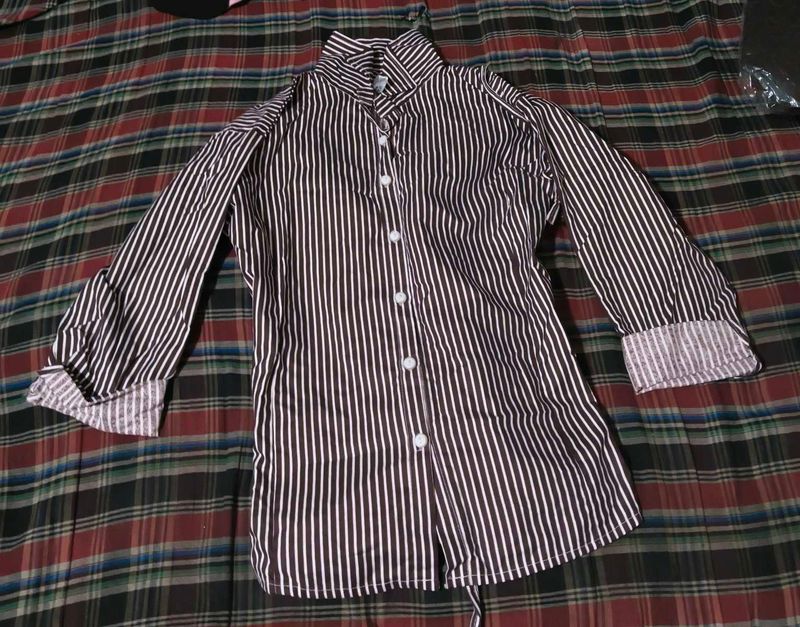 Striped Button-Down Shirt