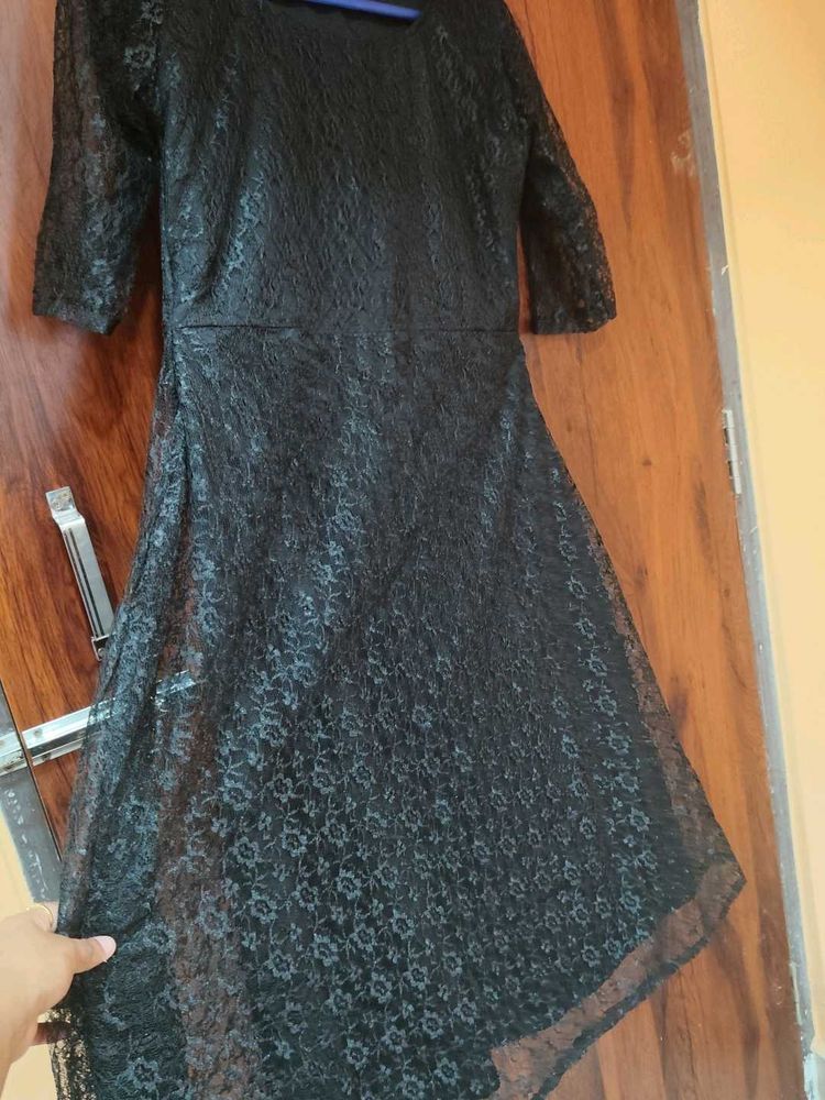 Elegant Black Lace Dress