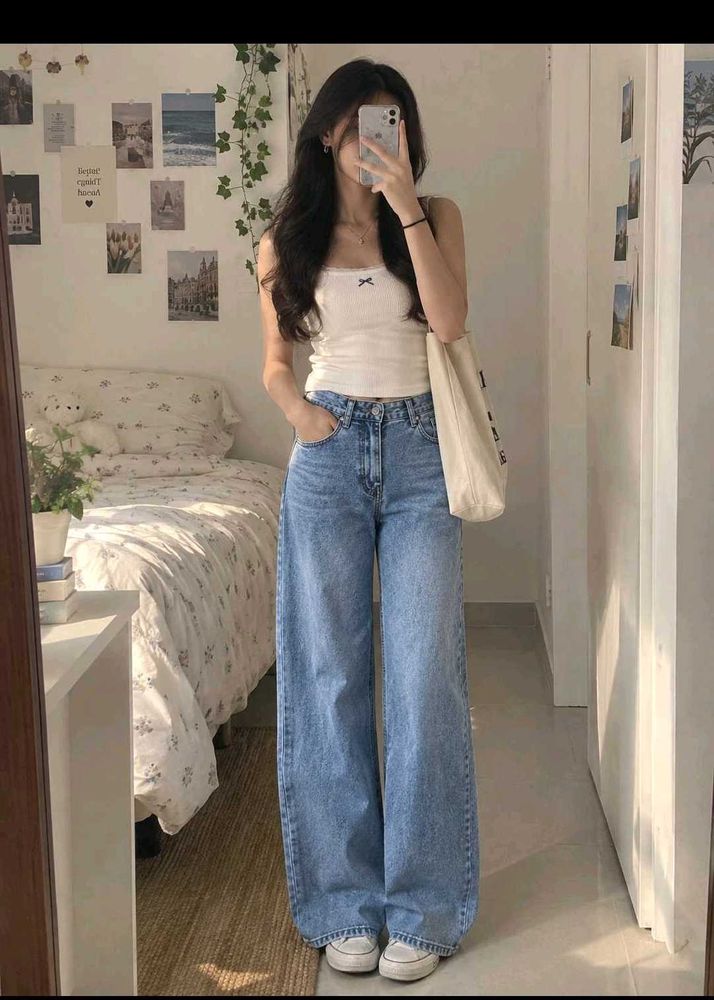 Trendy Wide Leg Jeans for Women