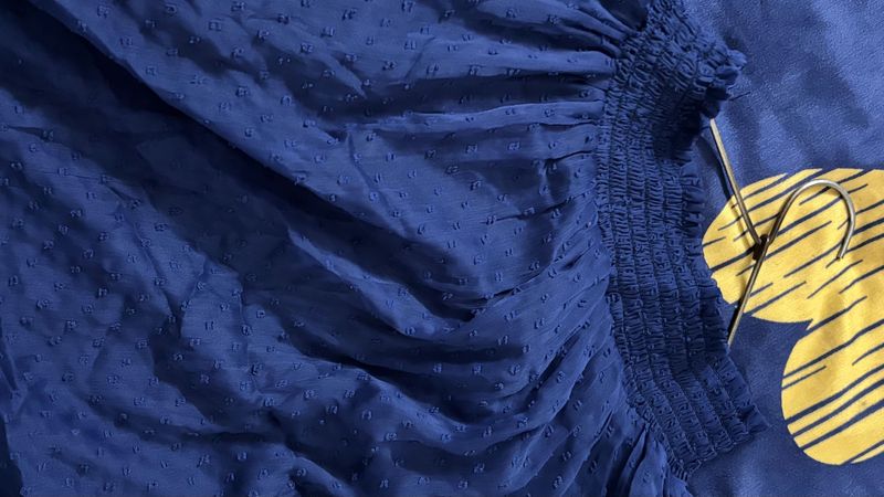 Chic Blue Textured Top
