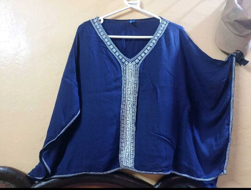 Royal Blue Designer Kaftan Top