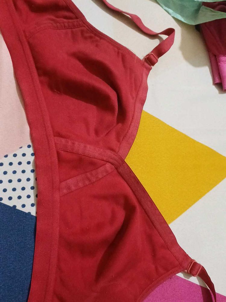 Red Comfort Bra