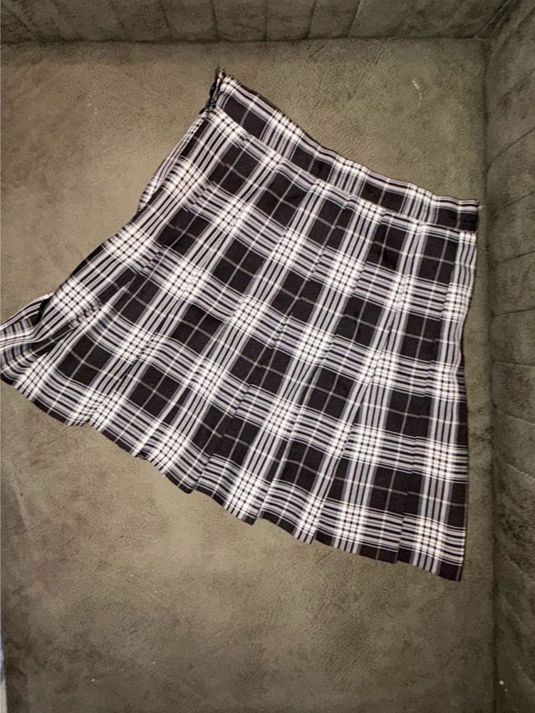 Chic Plaid Pleated Mini Skirt