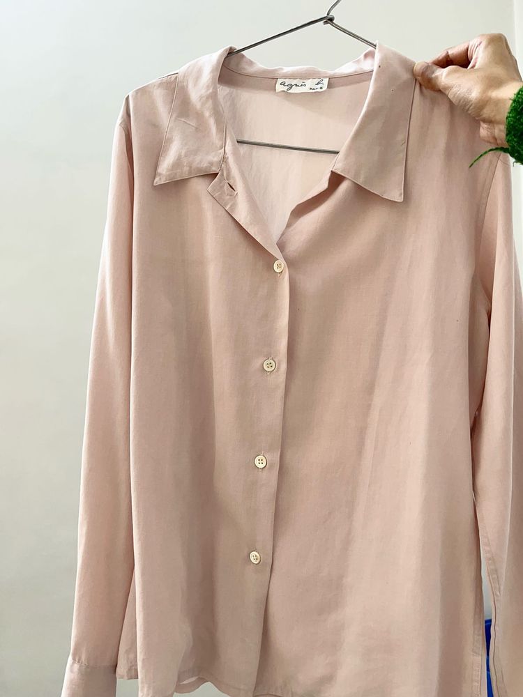 Agnes B. Pink Button-down Shirt