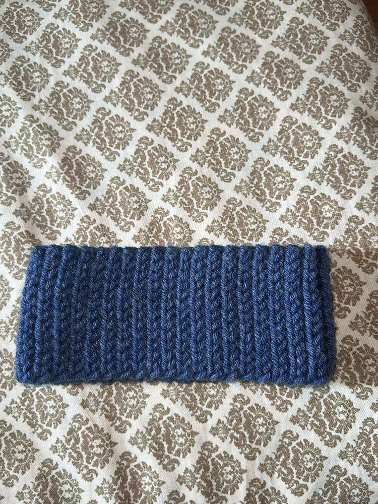 Blue Knitted Headband
