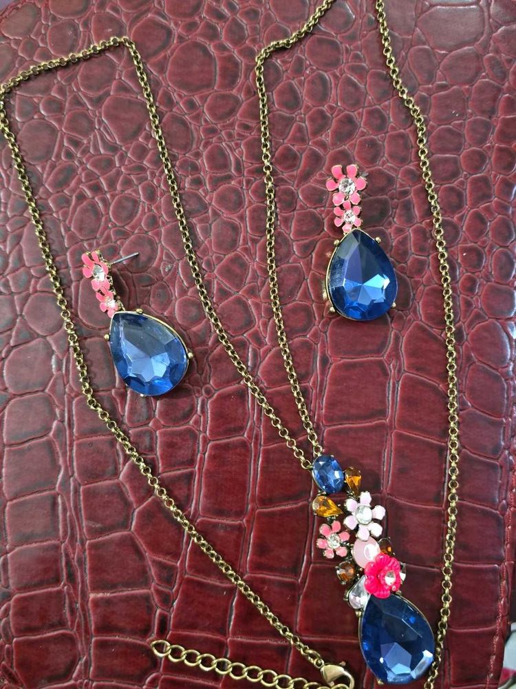Blue Sapphire Antique Necklace Set