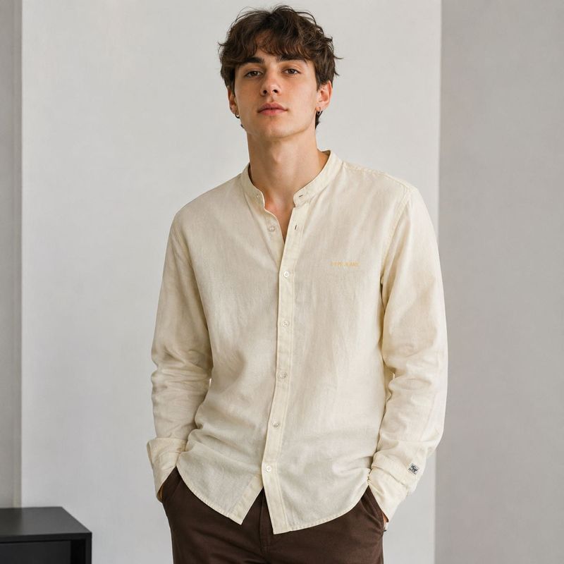 Pepe Jeans Linen Blend Mandarin
